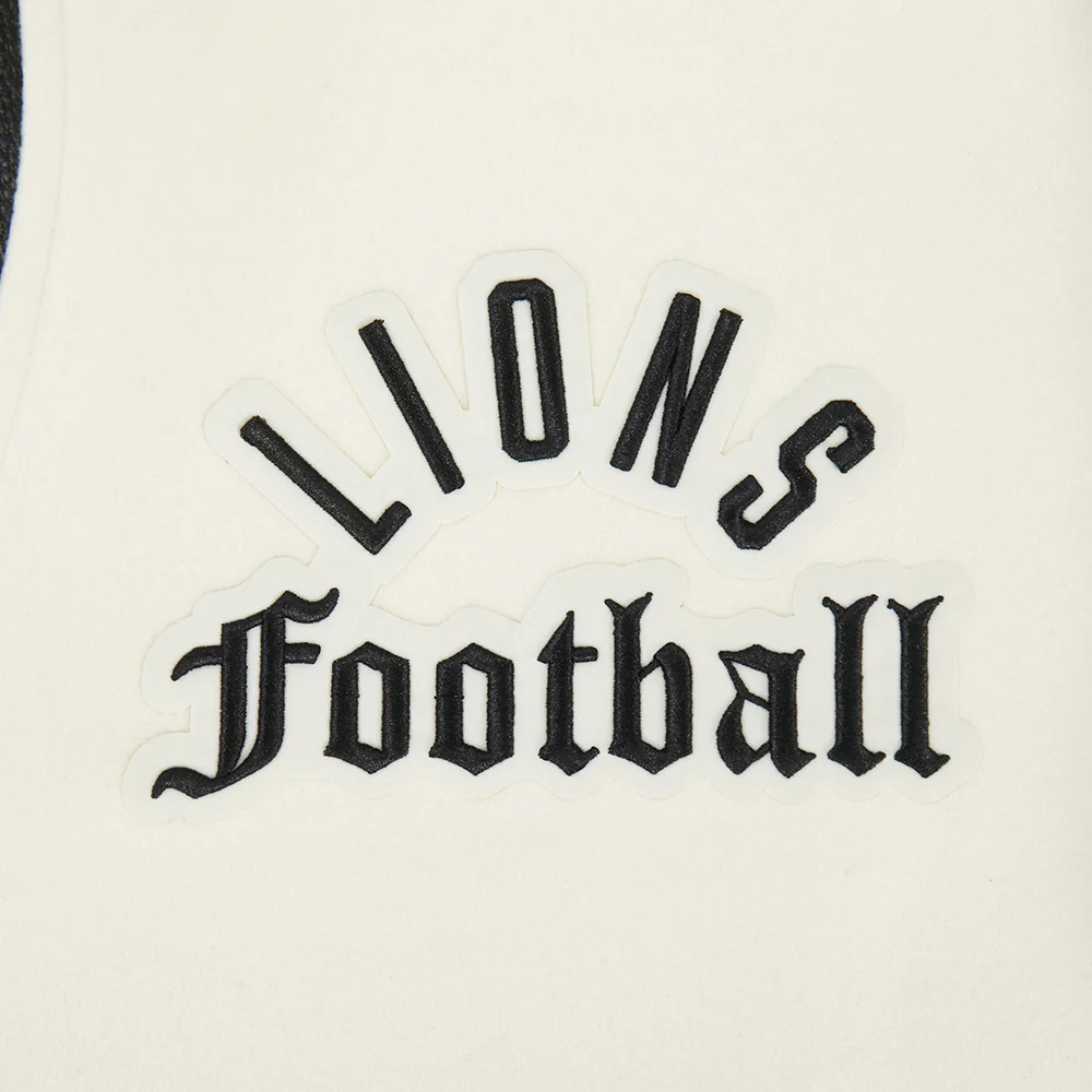 NFL DETROIT LIONS DETROIT LIONS MODERN ORIGINALS M RIB WOOL VARSITY JACKET FDL6411169-EBK - Image 7
